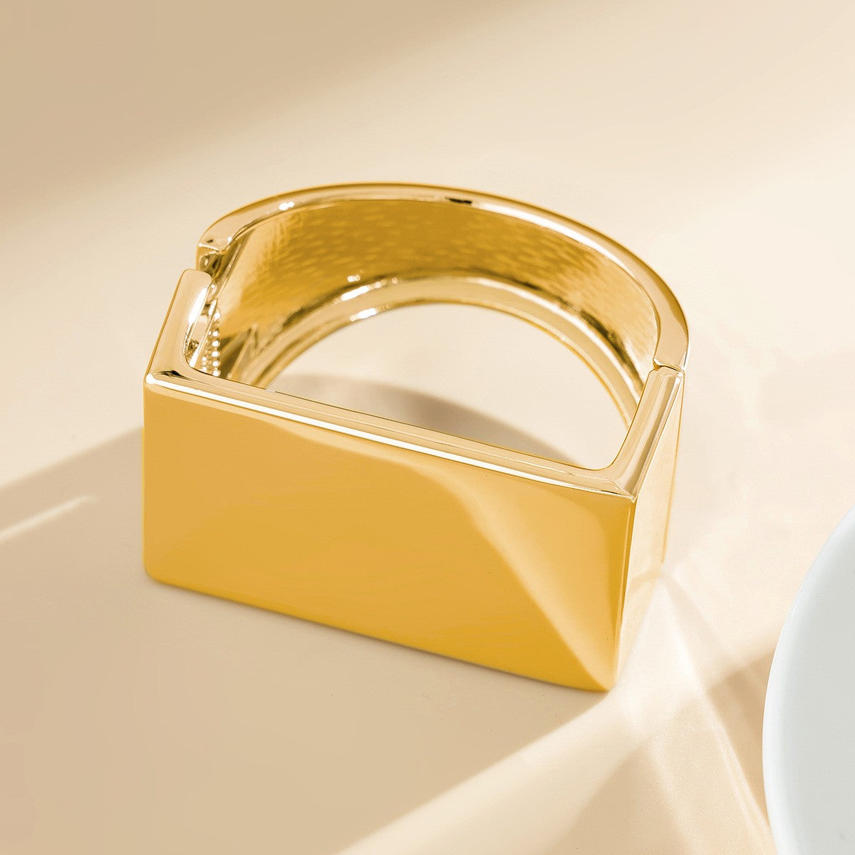 Statement Geometric Block Cuff Bracelet