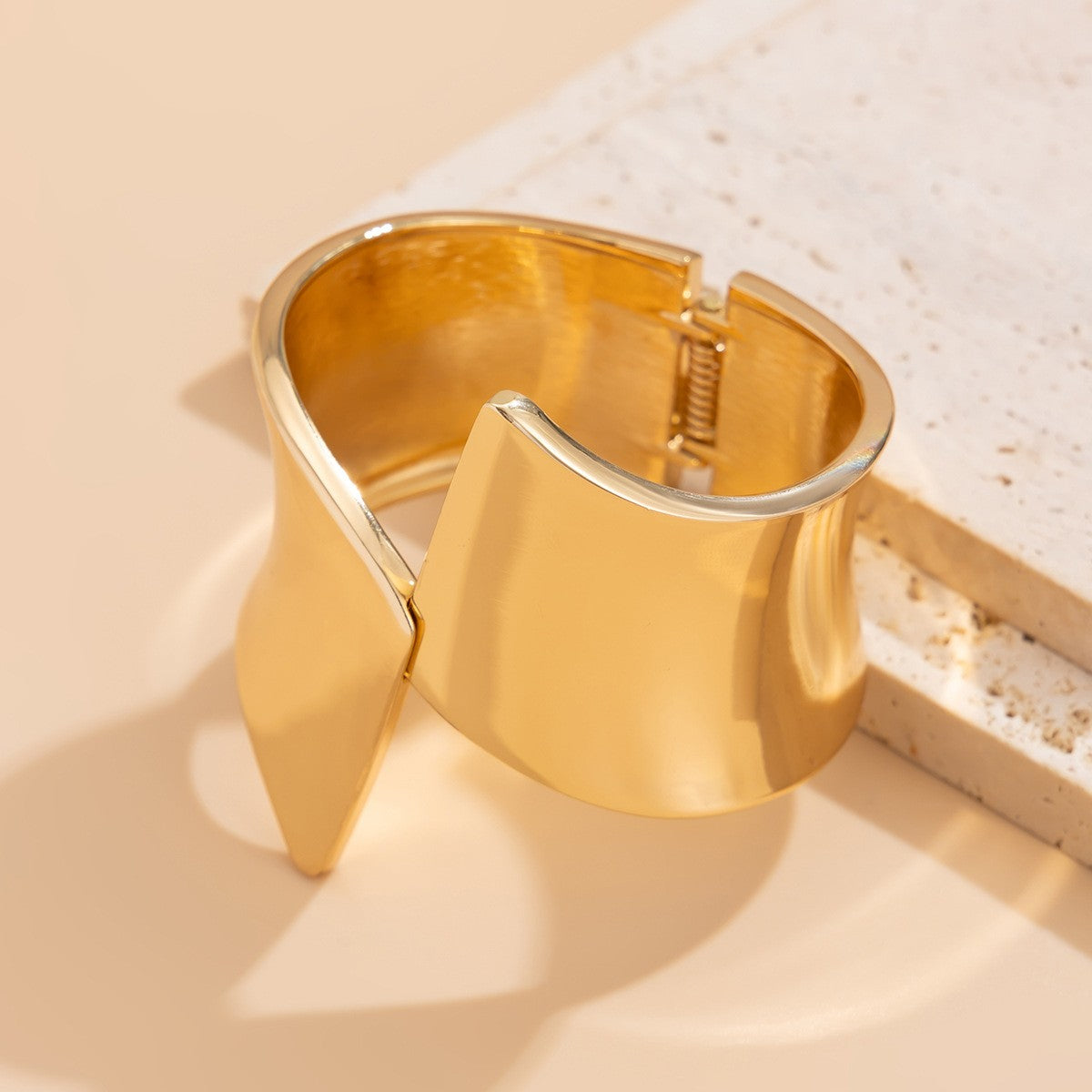 Statement Geometric Block Cuff Bracelet