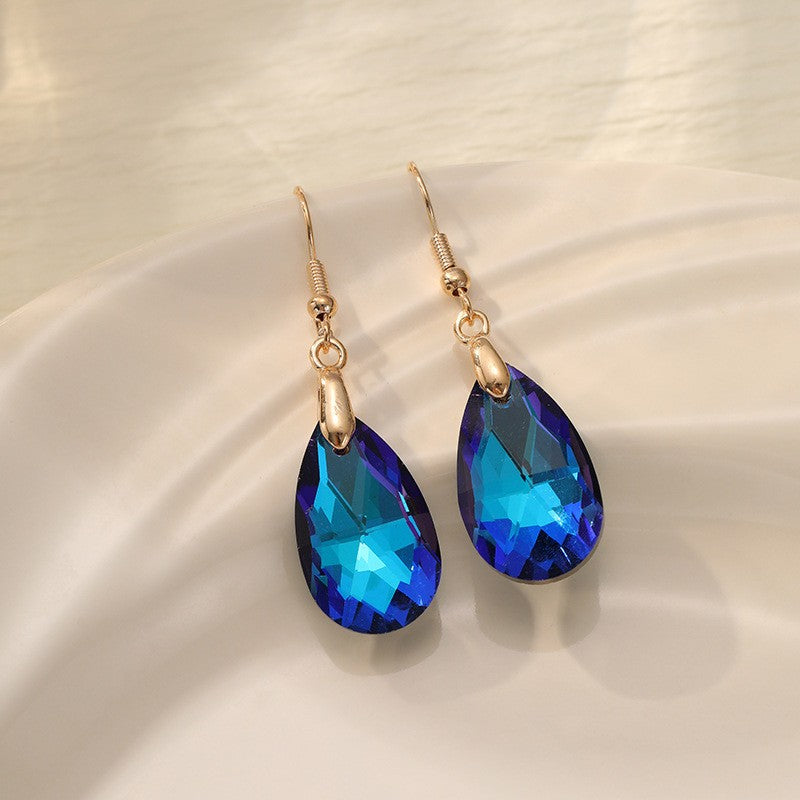 Romantic Pink Faceted Teardrop Earrings