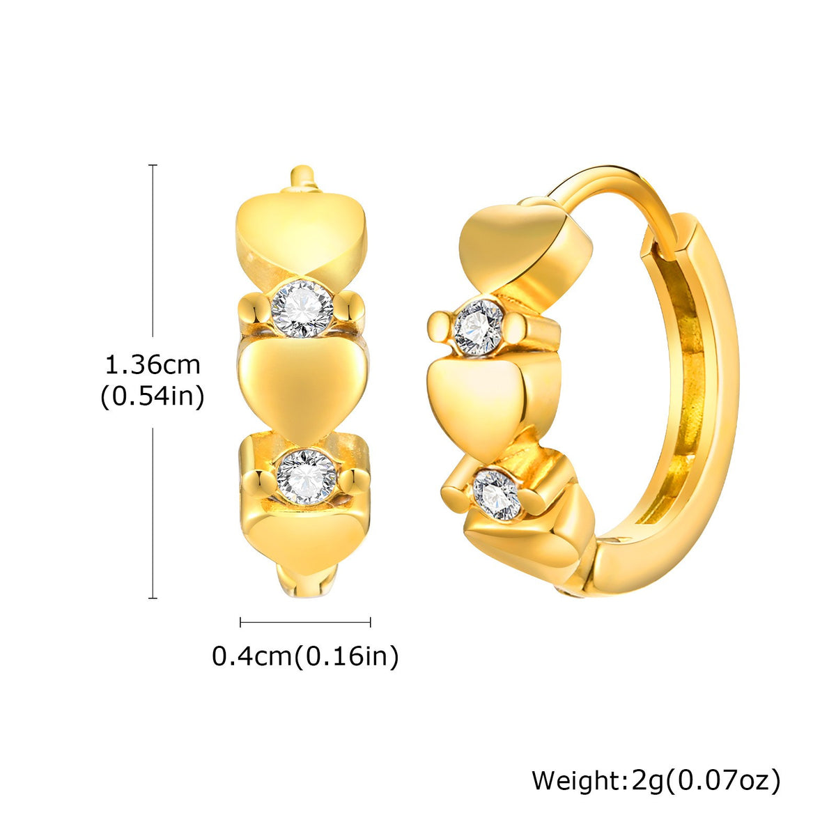 Dainty Mixed Motif Huggie Hoop Earring Set