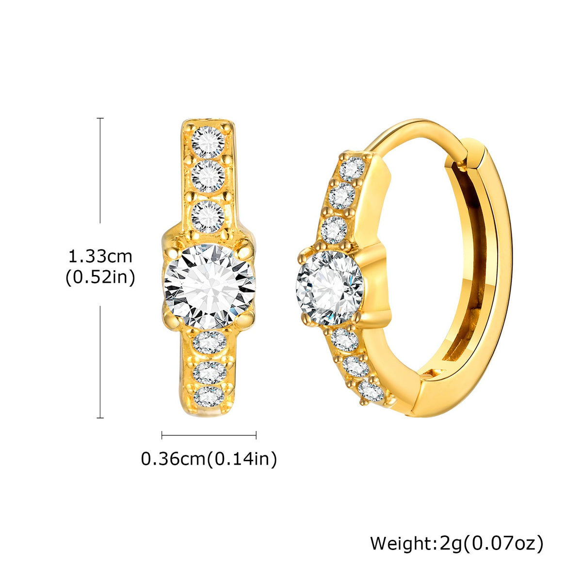 Dainty Mixed Motif Huggie Hoop Earring Set