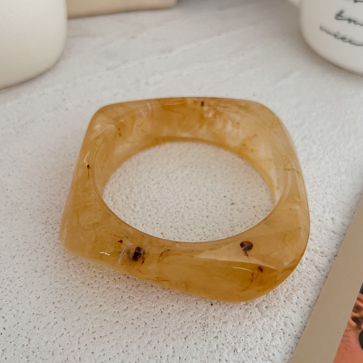 Classy Vintage Marbled Resin Bangle