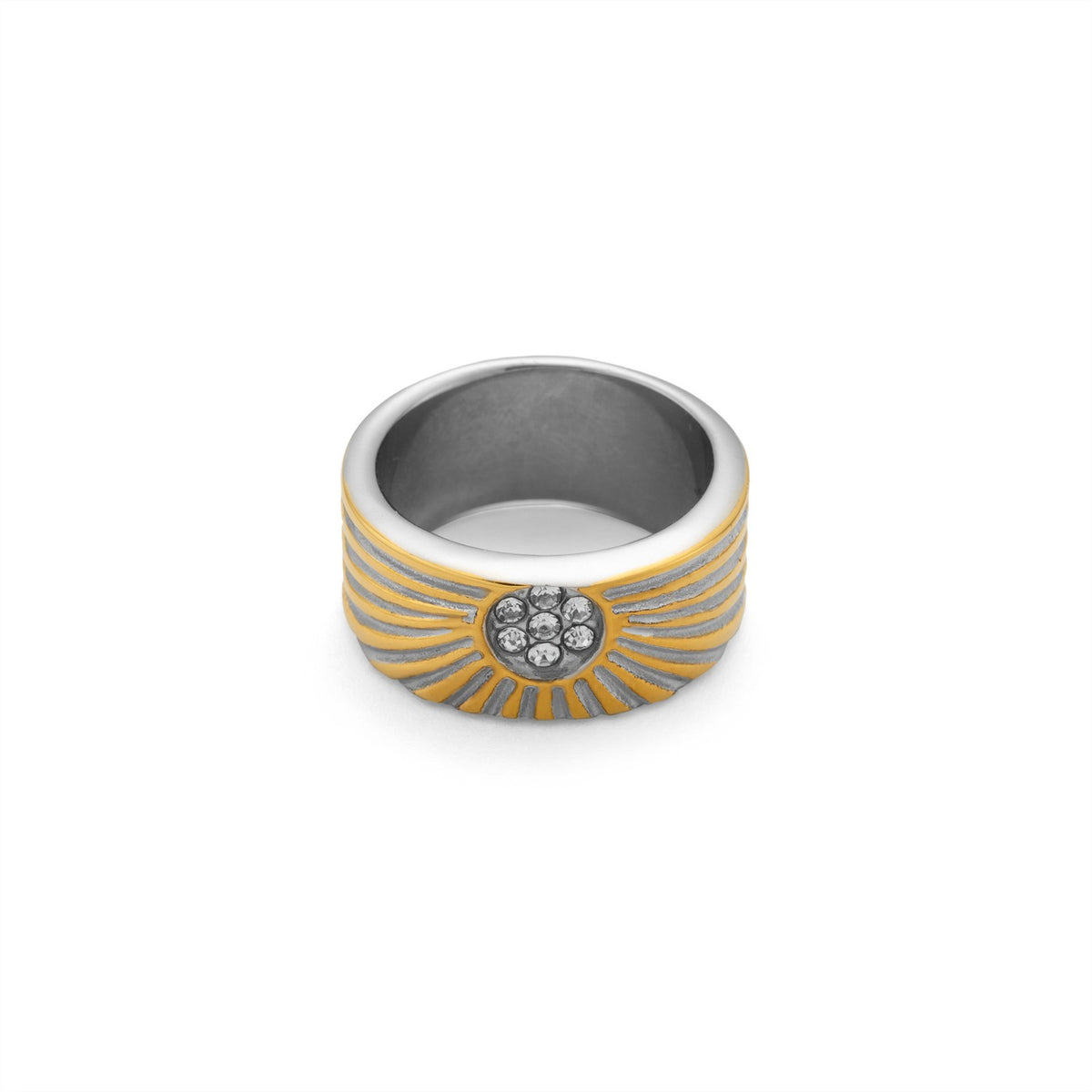 14k Dainty Sunburst Zircon Ring