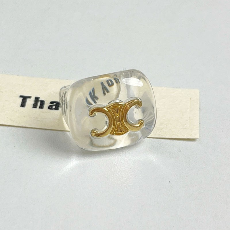 Classy Acrylic Arch Motif Open Ring