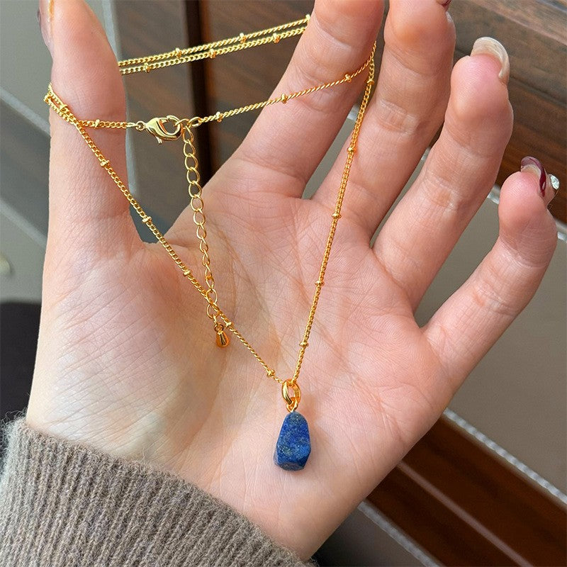 Vintage Lapis Lazuli Necklace & Earring Set