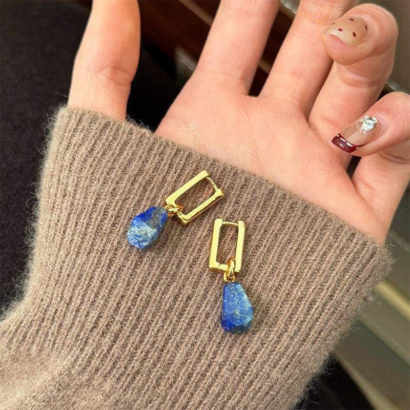 Vintage Lapis Lazuli Necklace & Earring Set