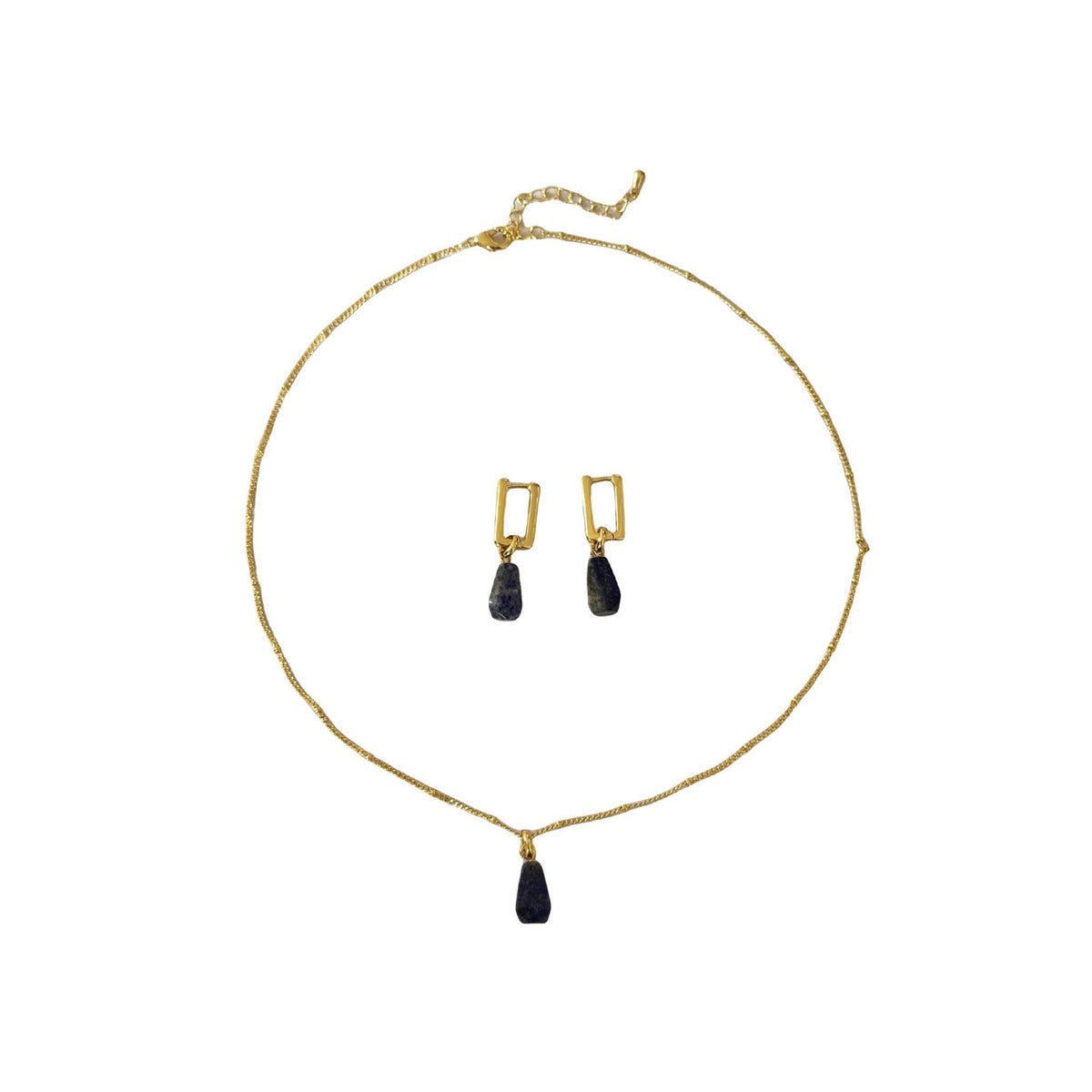 Vintage Lapis Lazuli Necklace & Earring Set