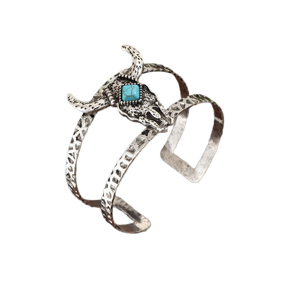 Boho Vintage Western Turquoise Cuff Bracelet Set