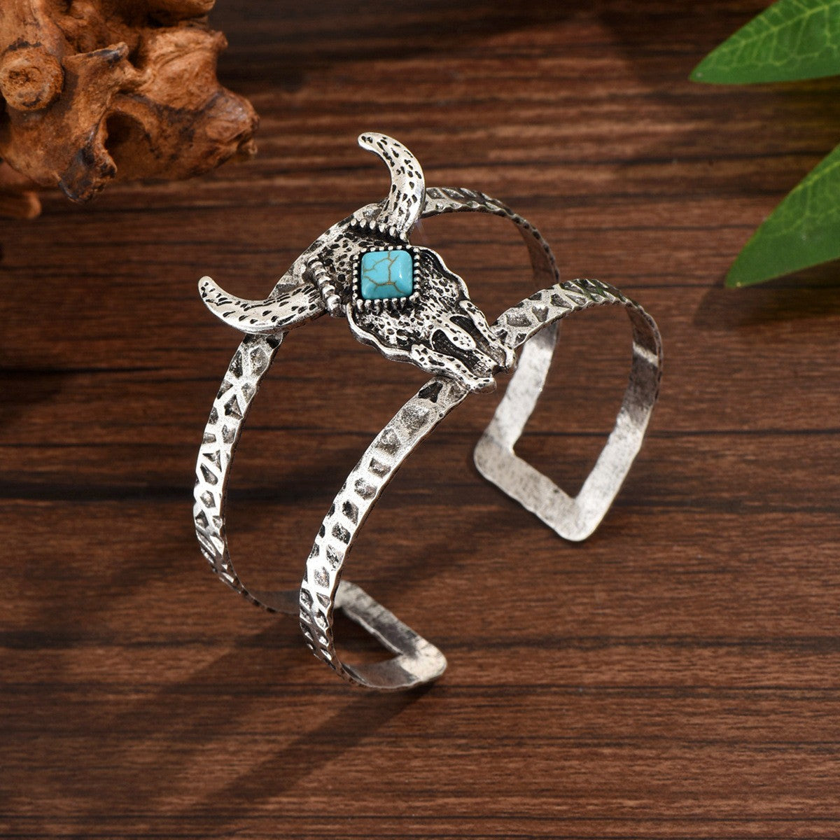 Boho Vintage Western Turquoise Cuff Bracelet Set