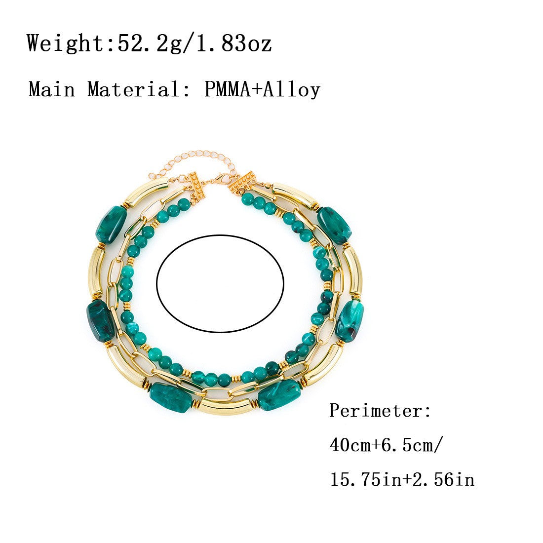 Classy Pink Geometric Layered Necklace