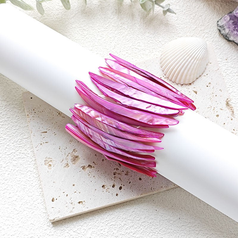 Boho Marbled Shell Statement Bracelet
