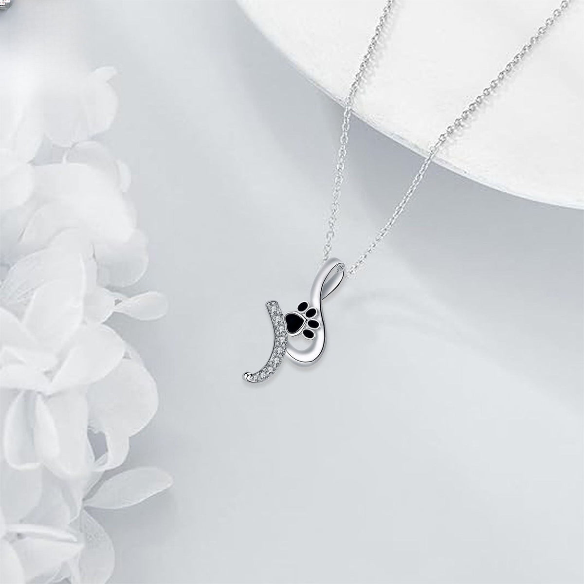 Dainty Paw Print Infinity Necklace