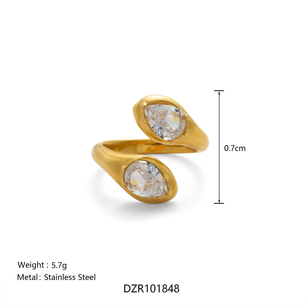 18k Elegant Snake Wrap Ring