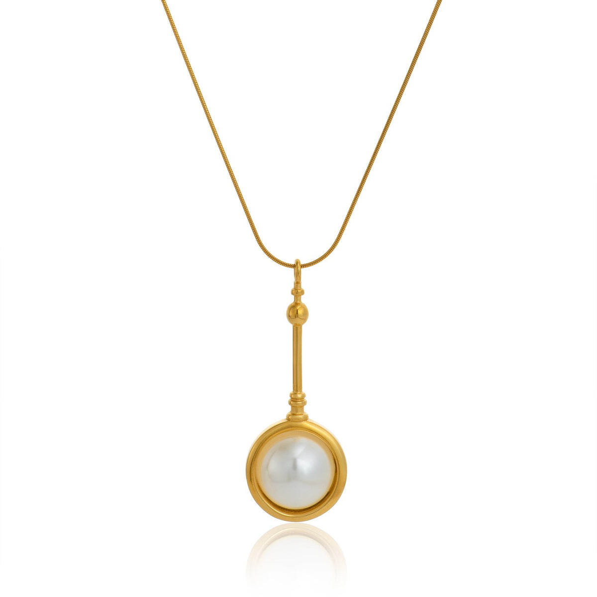 Dainty Pendulum Faux Pearl Necklace