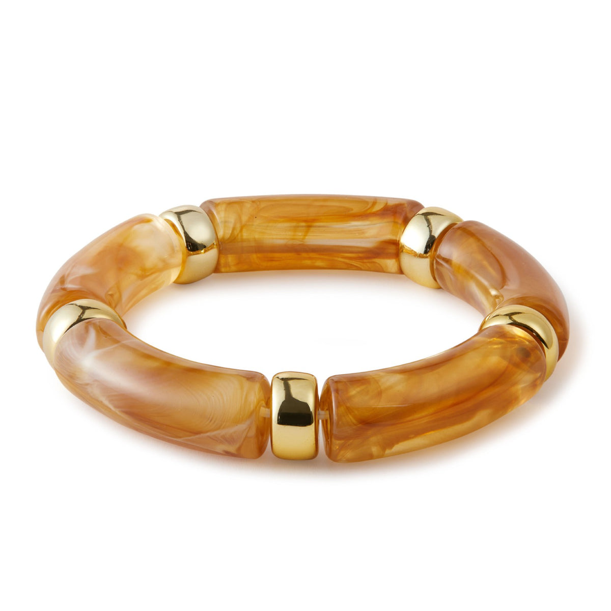 Classy Marbled Acrylic Tube Bracelet