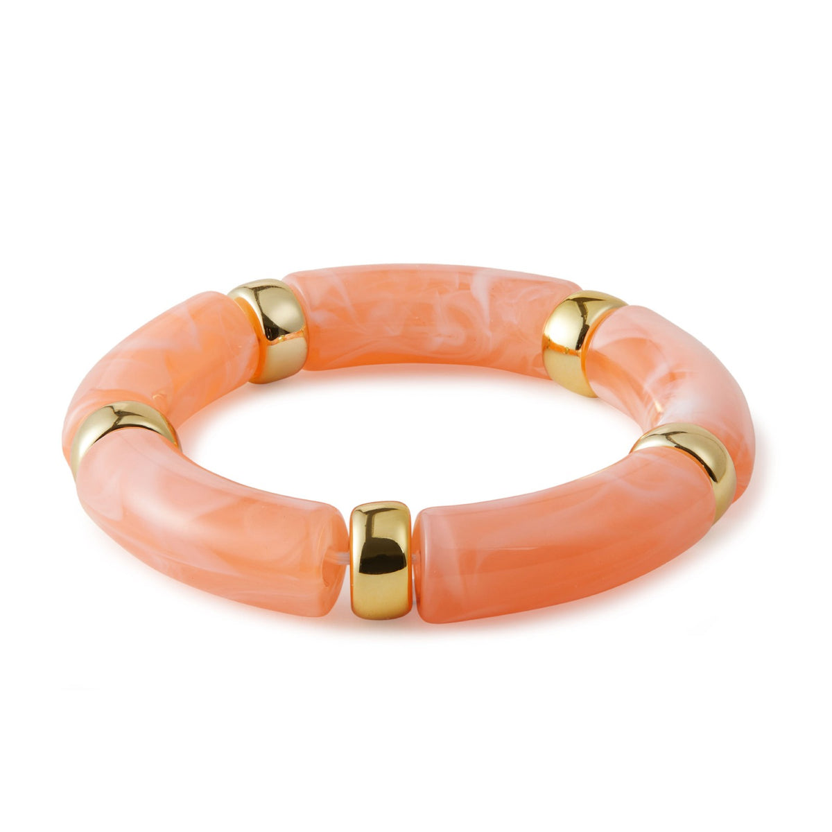 Classy Marbled Acrylic Tube Bracelet