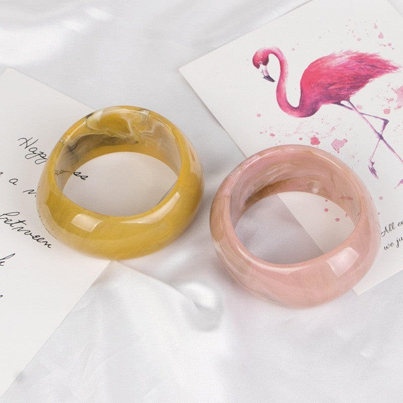 Classy Multicolor Wide Acrylic Bangle