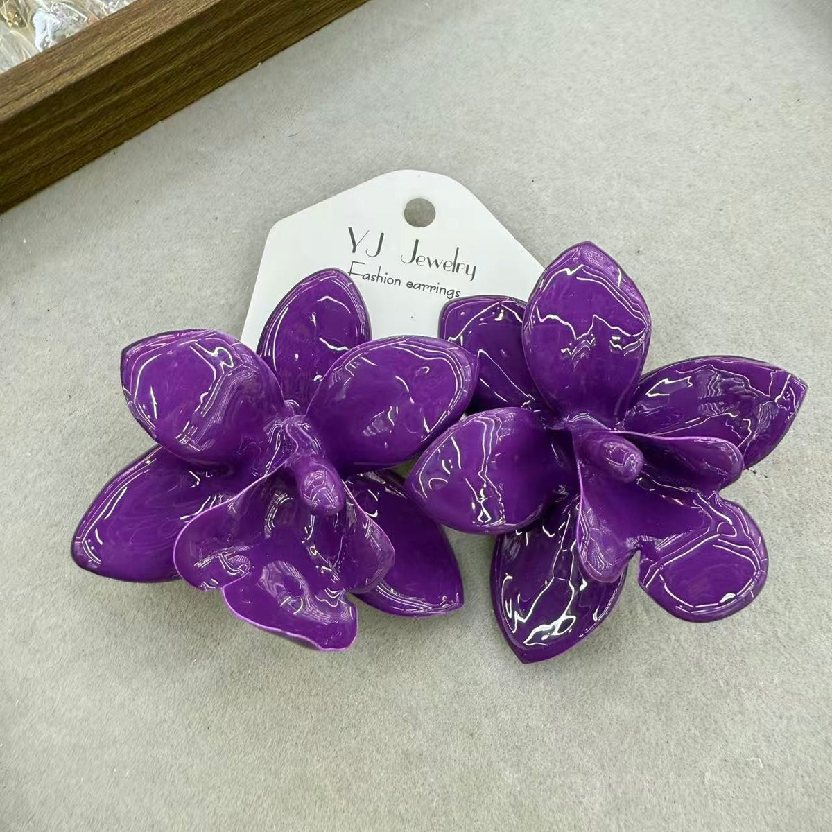 Romantic Pink Acrylic Orchid Earrings