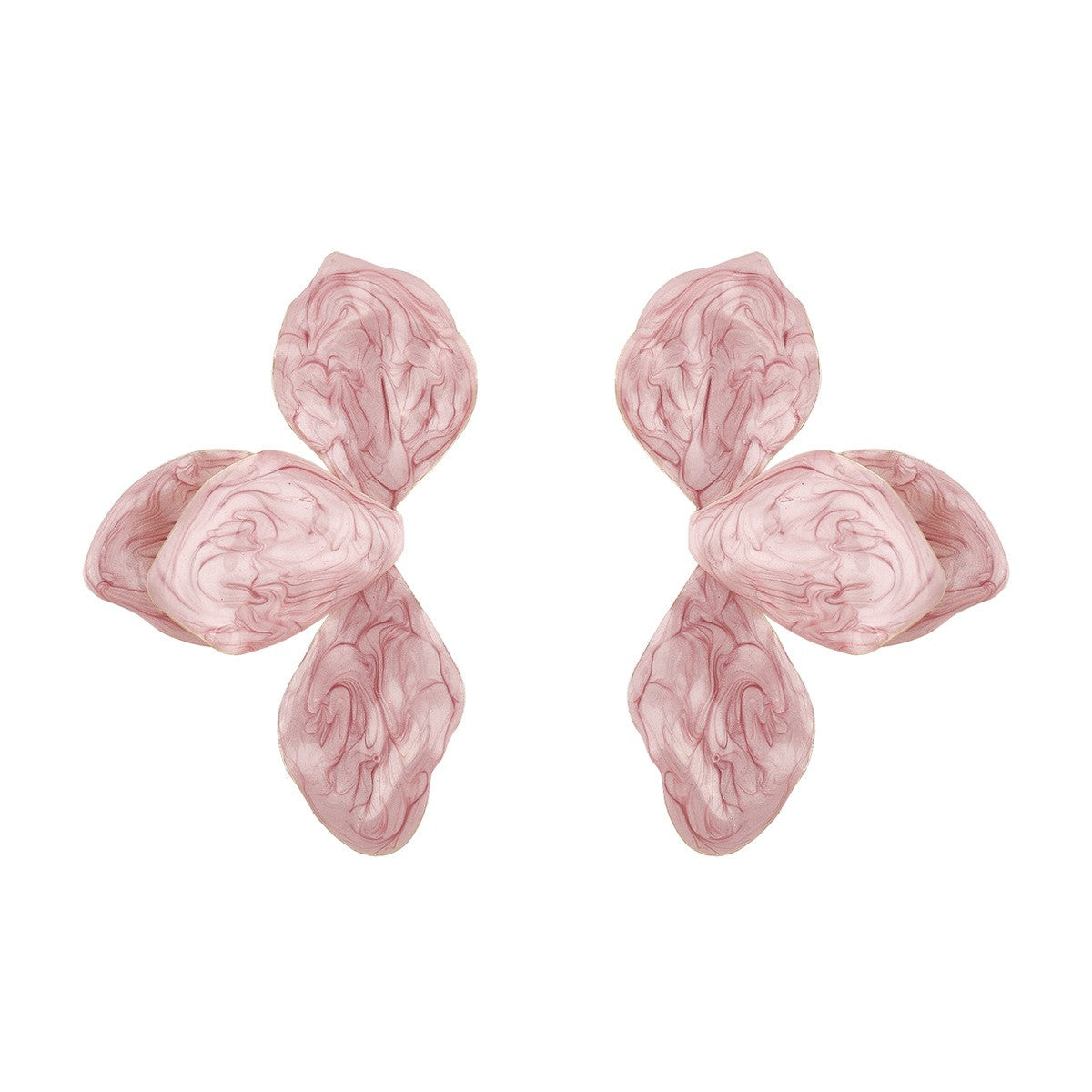 Romantic White Sculptural Flower Earrings