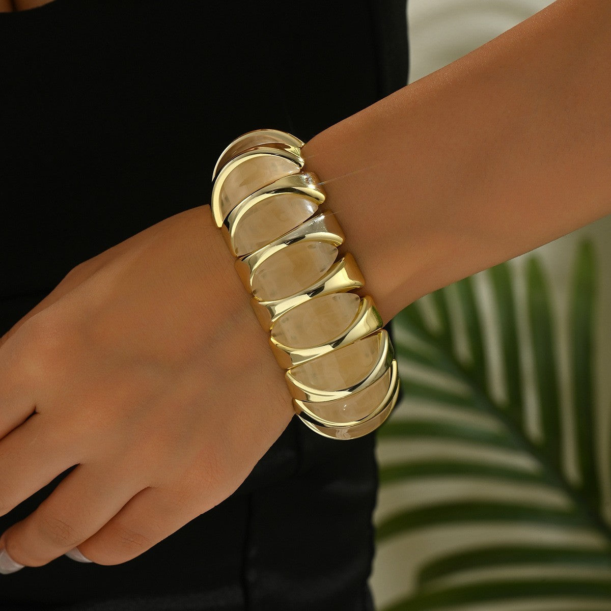 Boho Marbled Geometric Acrylic Bracelet