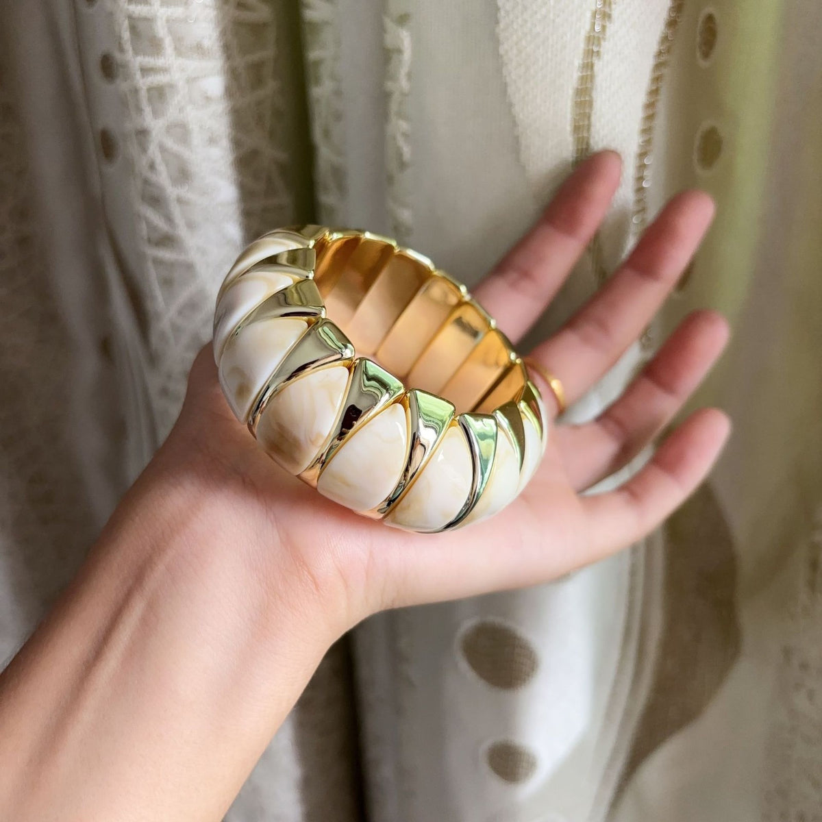 Boho Marbled Geometric Acrylic Bracelet