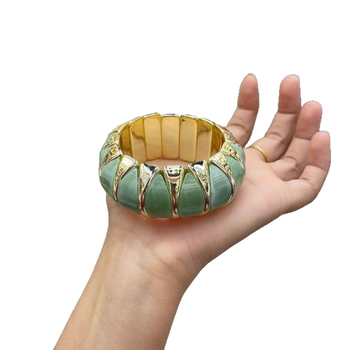 Boho Marbled Geometric Acrylic Bracelet