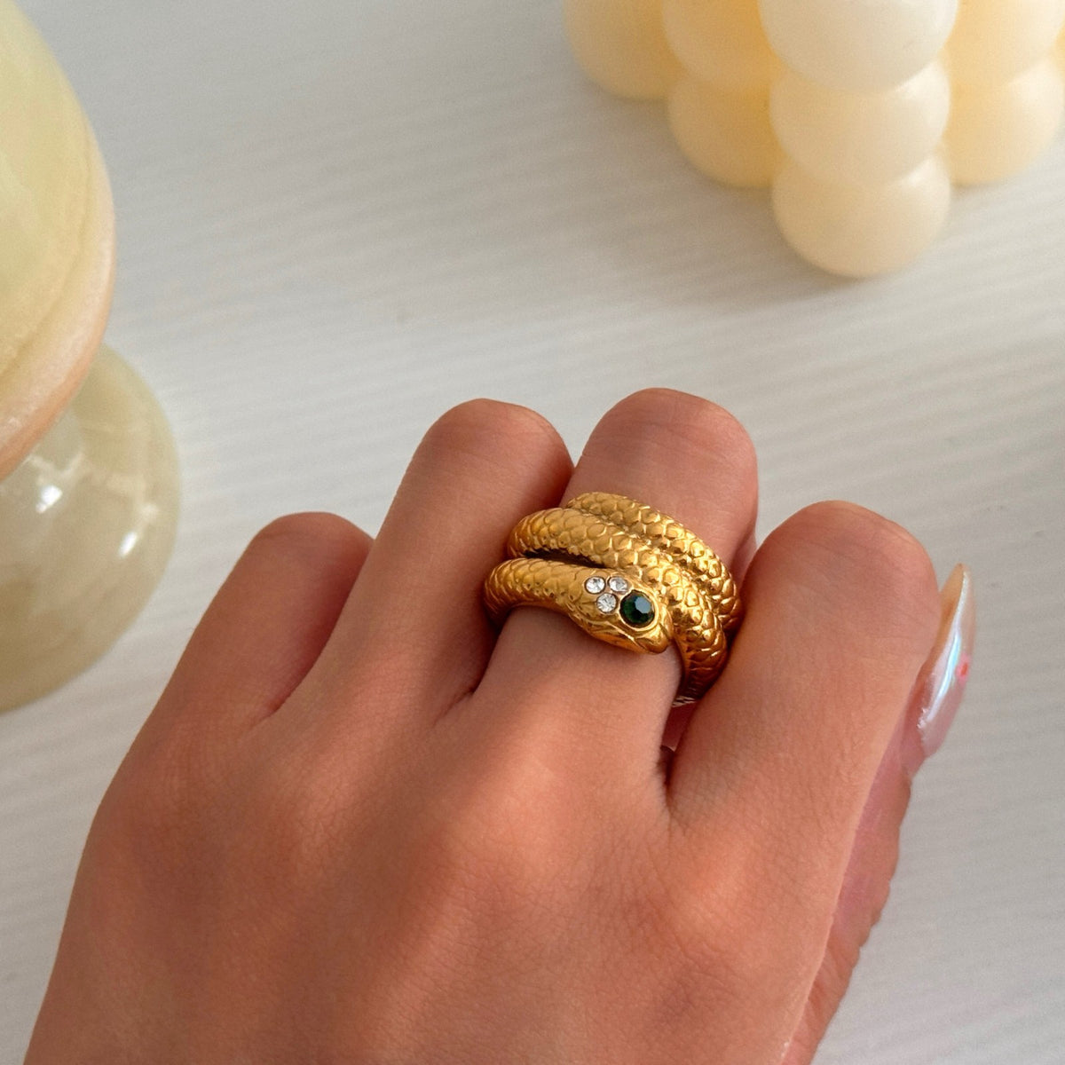 14k Vintage Snake Wrap Ring