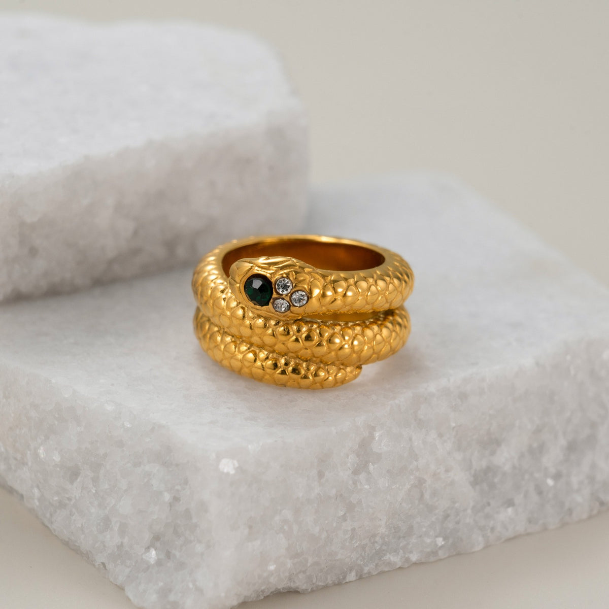 14k Vintage Snake Wrap Ring