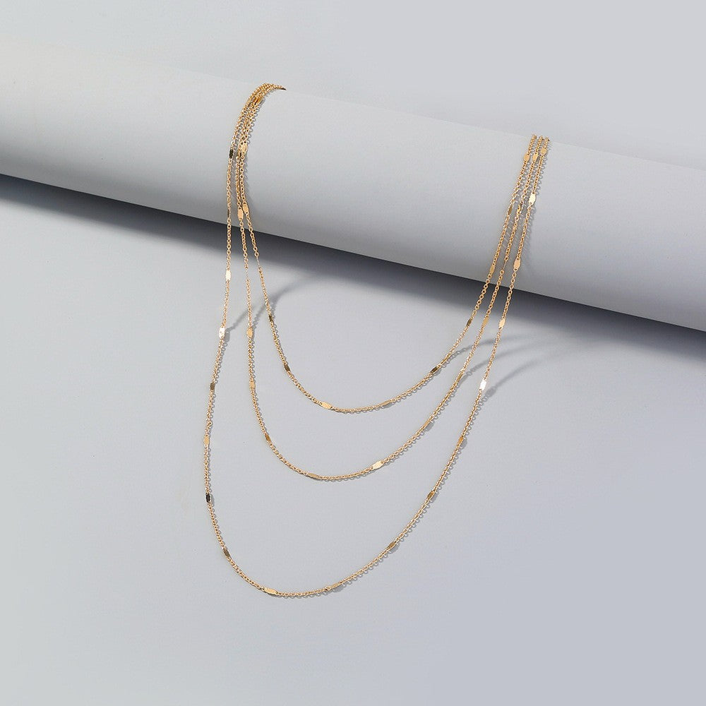 Dainty Geometric Multi-Layer Necklace