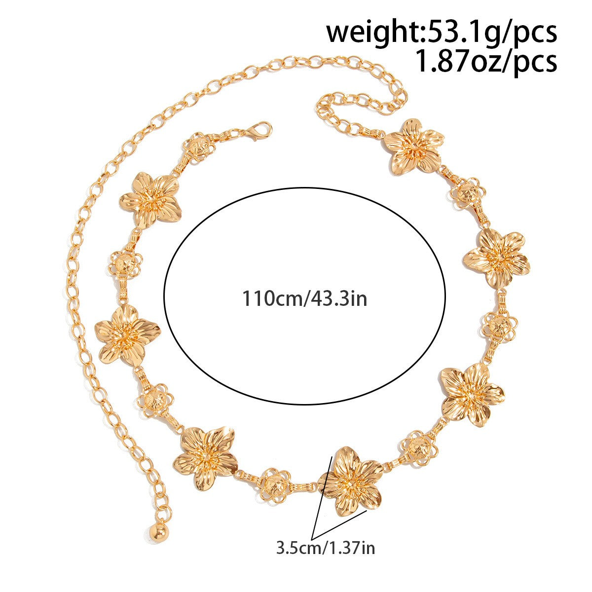 Romantic Floral Blossom Waist Chain