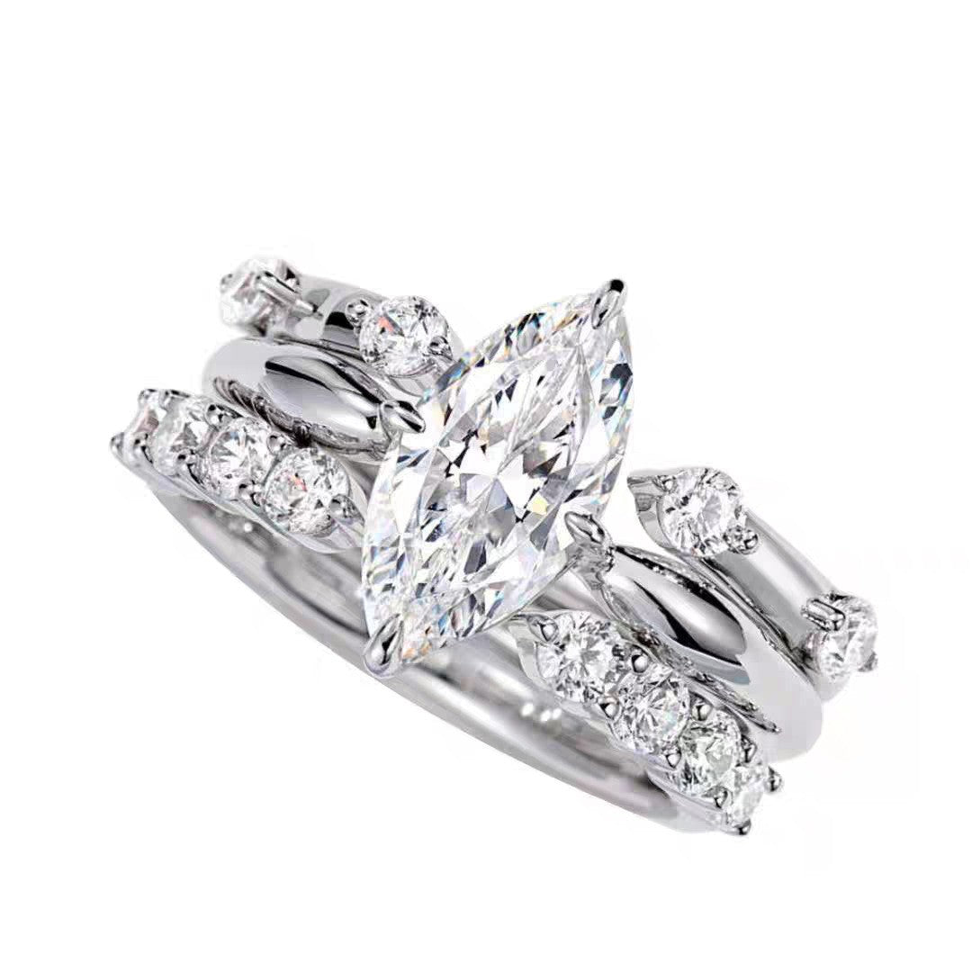 Elegant Marquise Stackable Ring Set