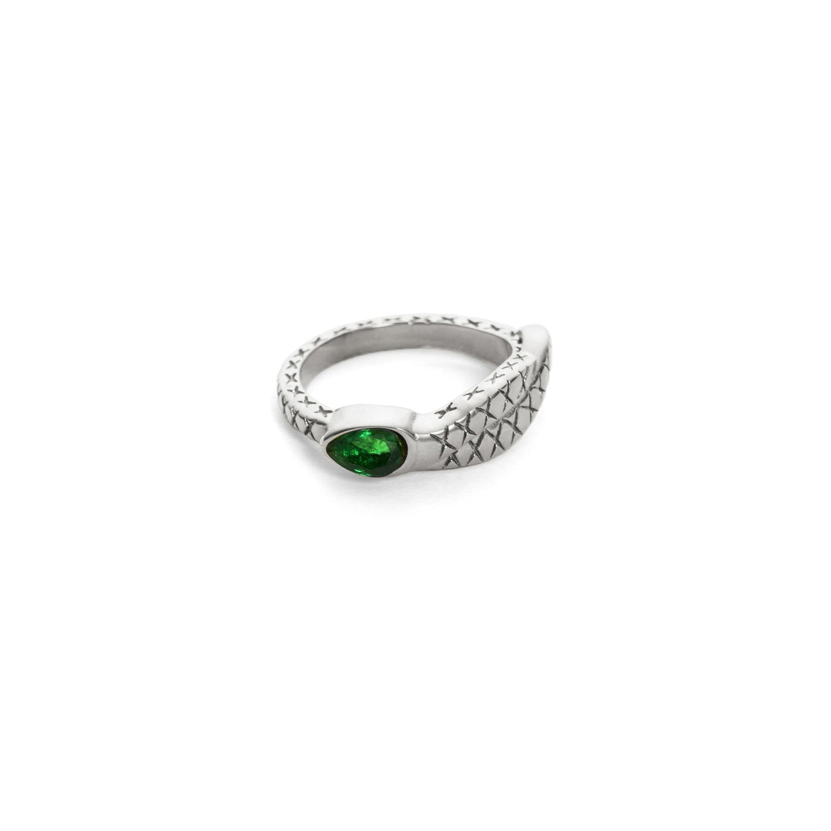 18k Classy Textured Snake Ring