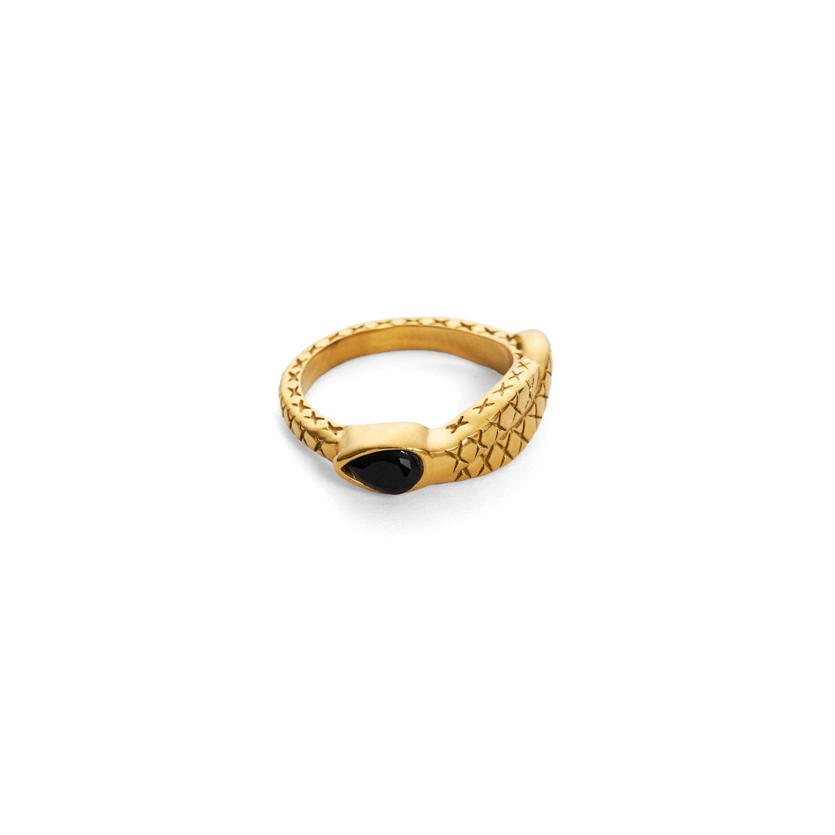 18k Classy Textured Snake Ring