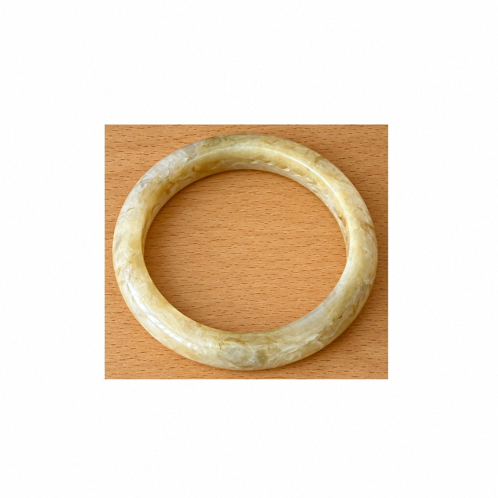 Classy Amber Marbled Resin Bangle Set