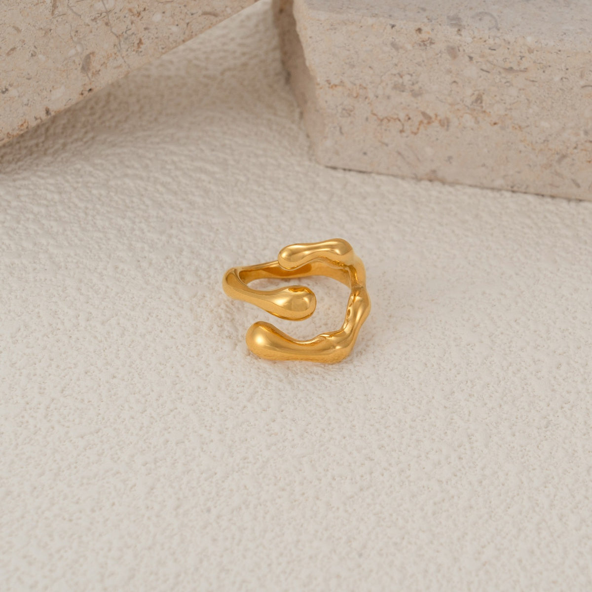 18k Classy Liquid Metal Open Ring