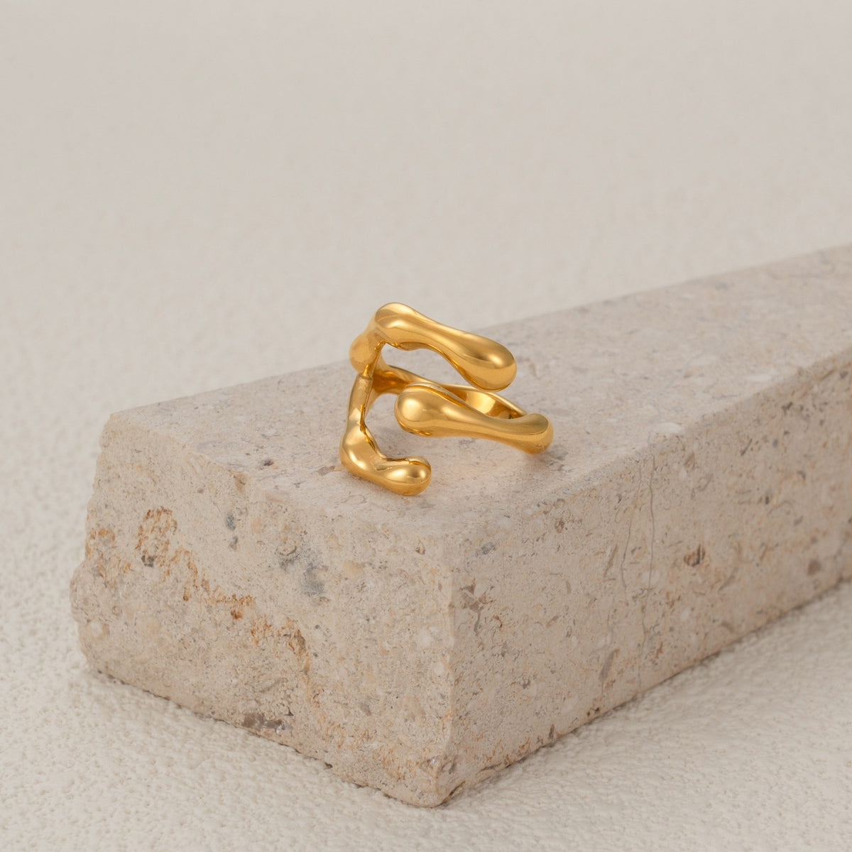 18k Classy Liquid Metal Open Ring
