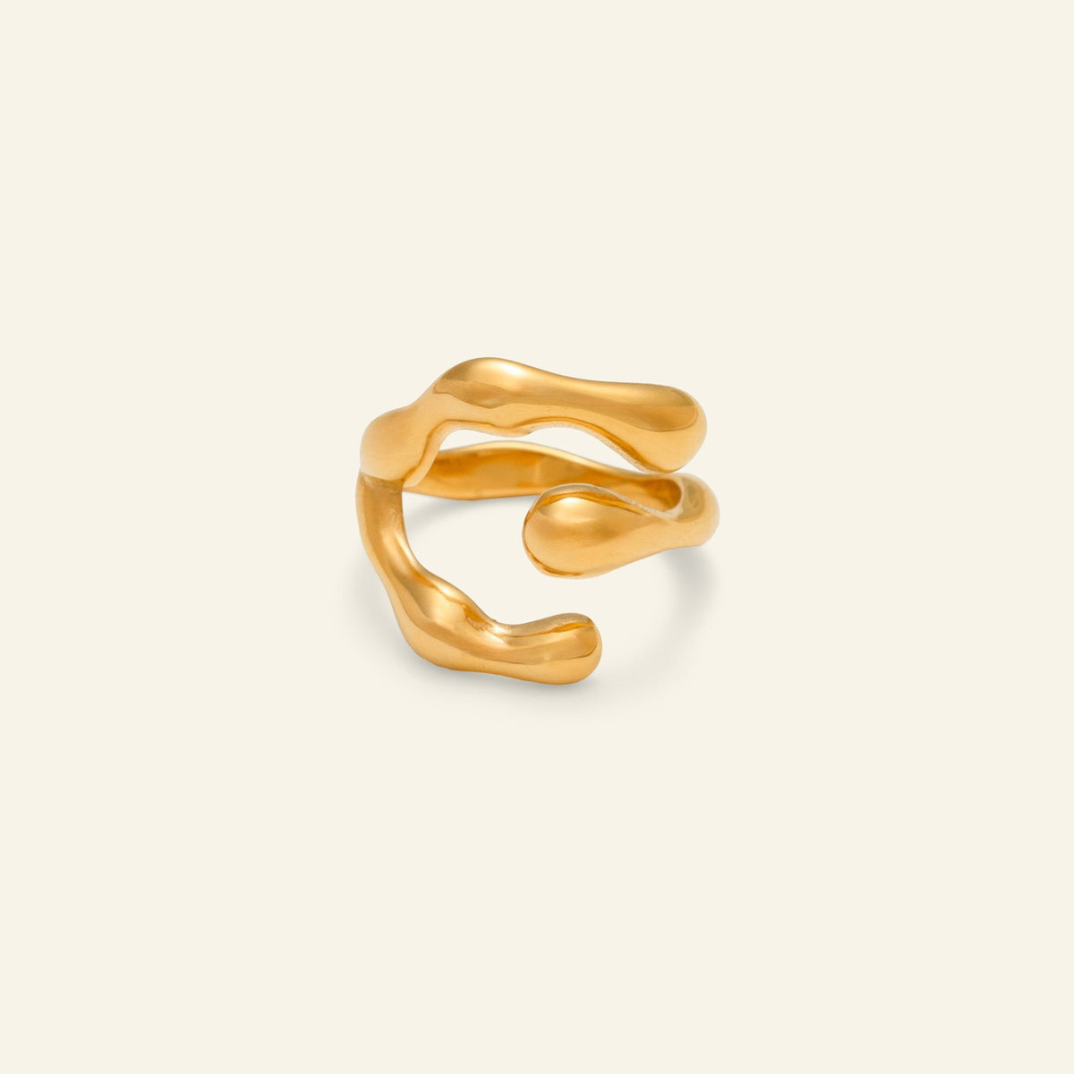 18k Classy Liquid Metal Open Ring