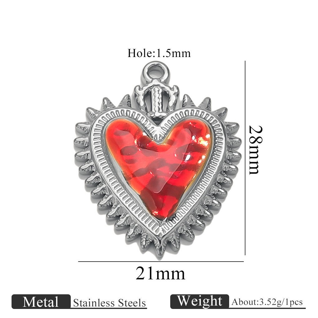 Romantic Winged Sacred Heart Pendant