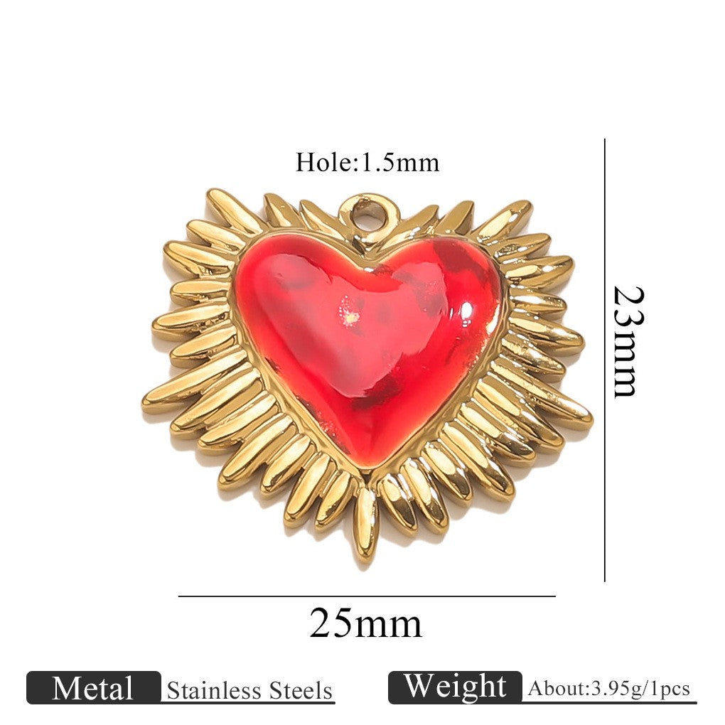 Romantic Winged Sacred Heart Pendant