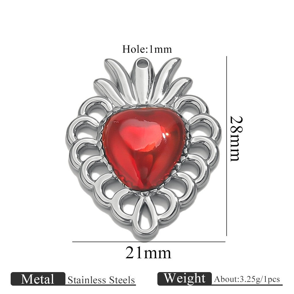 Romantic Winged Sacred Heart Pendant