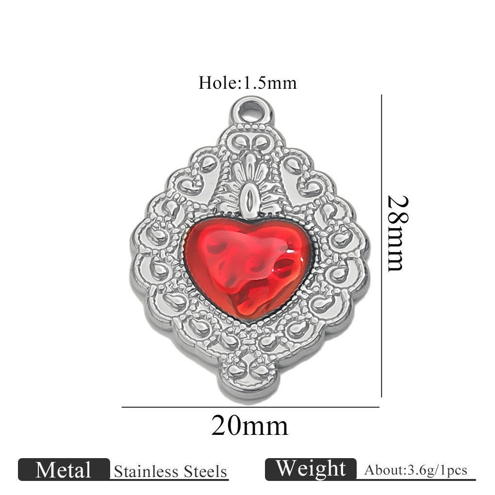 Romantic Winged Sacred Heart Pendant