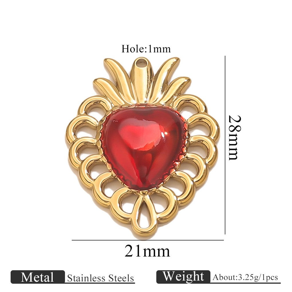 Romantic Winged Sacred Heart Pendant