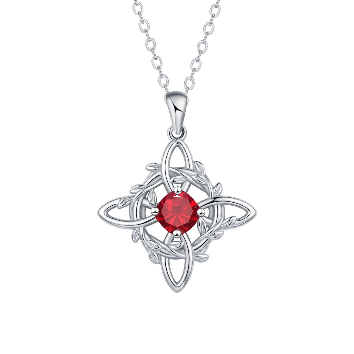Romantic Woven Vine Gemstone Pendant