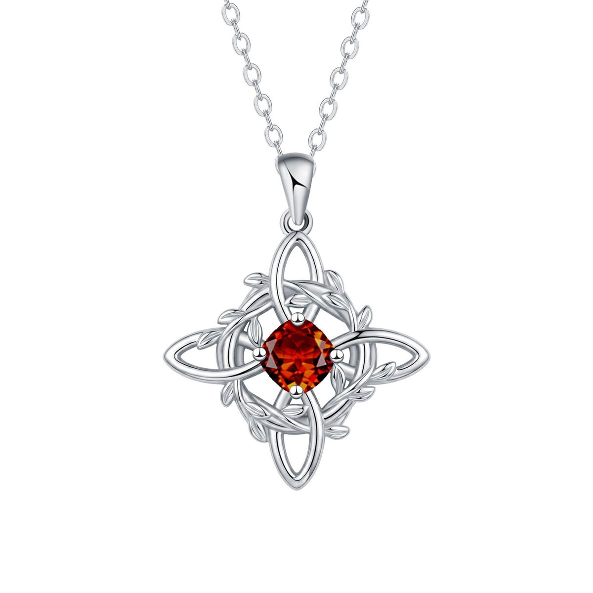 Romantic Woven Vine Gemstone Pendant