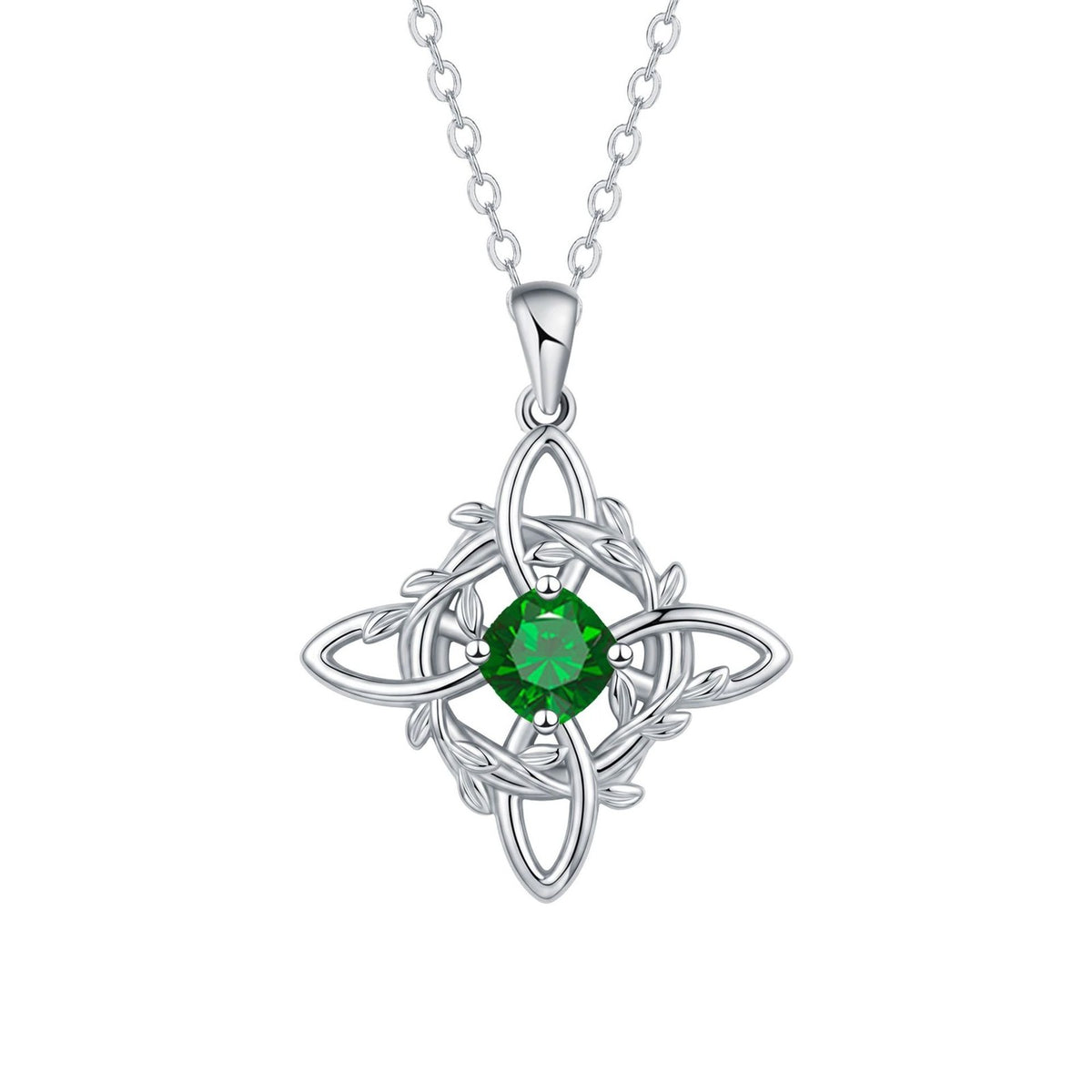 Romantic Woven Vine Gemstone Pendant