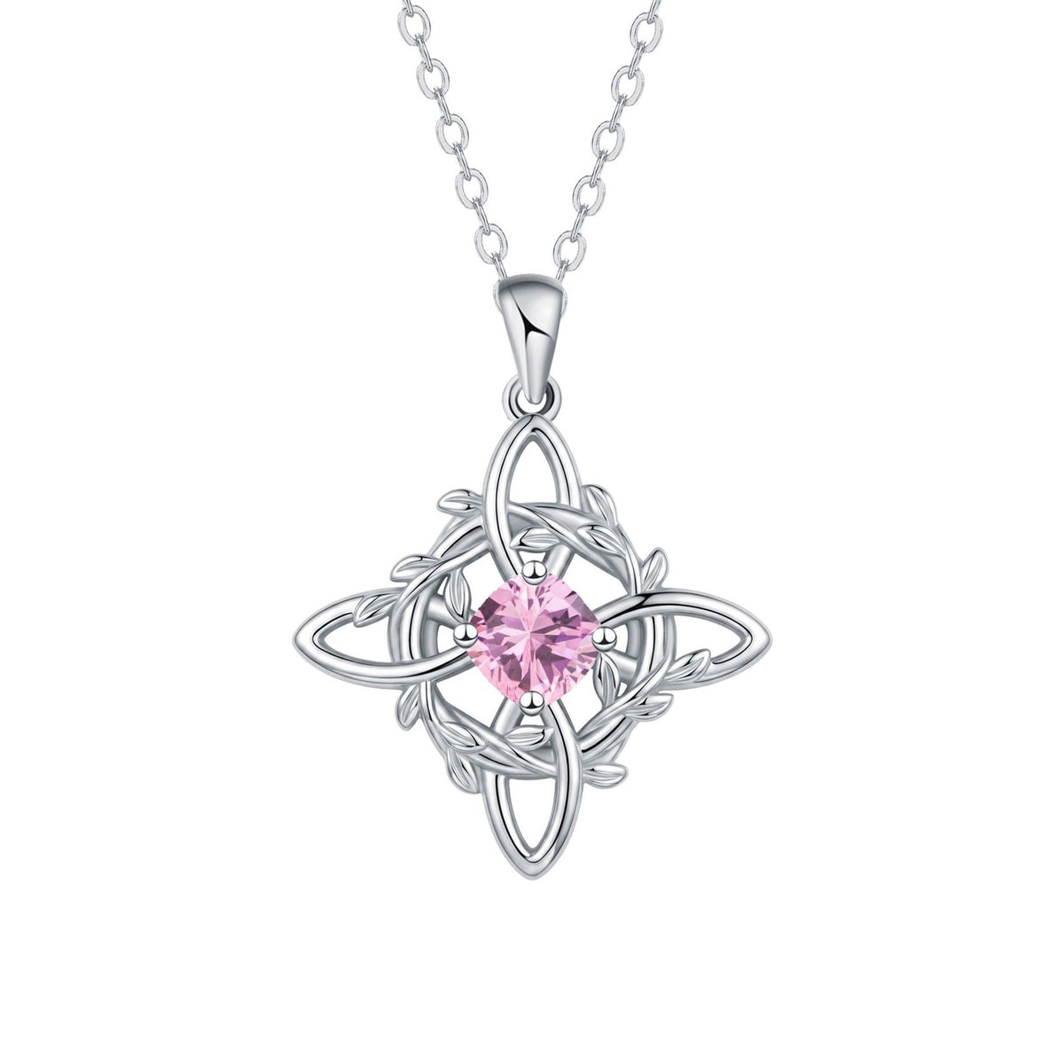 Romantic Woven Vine Gemstone Pendant