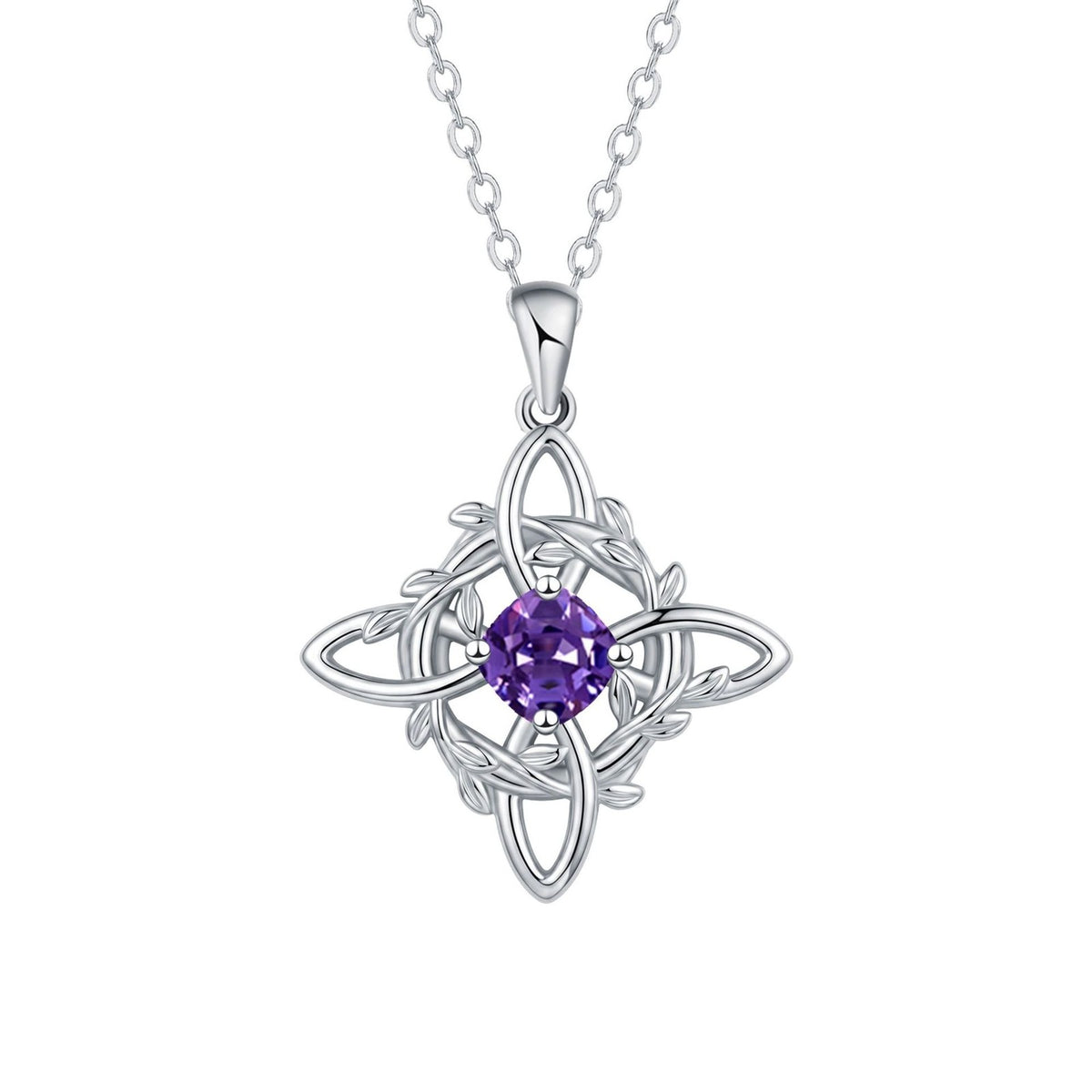 Romantic Woven Vine Gemstone Pendant