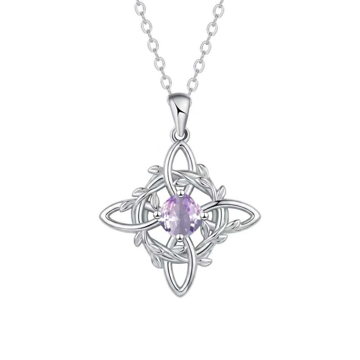 Romantic Woven Vine Gemstone Pendant