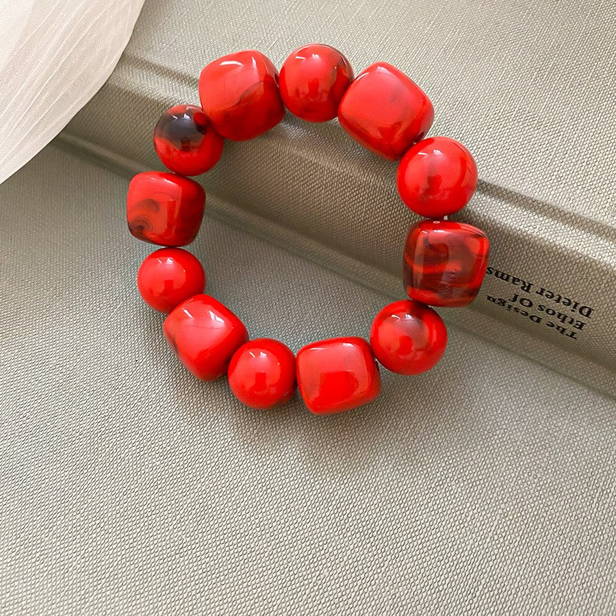 Boho Multicolor Geometric Acrylic Bracelet Set