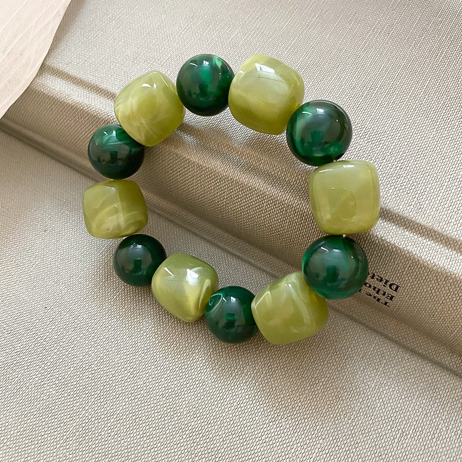 Boho Multicolor Geometric Acrylic Bracelet Set